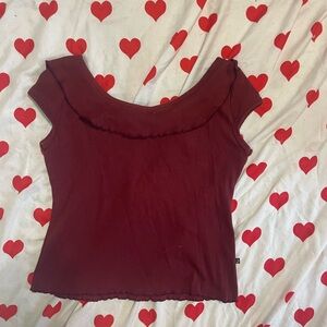 Women's Burgundy Top